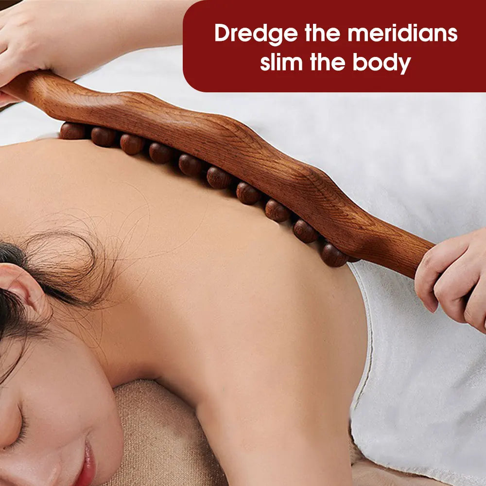 Wooden Beads Back Massage Tool