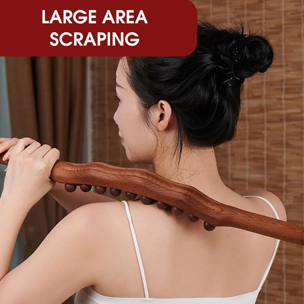 Wooden Beads Back Massage Tool