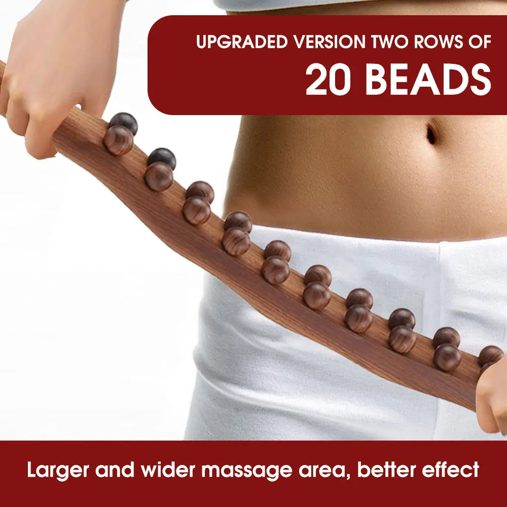 Wooden Beads Back Massage Tool