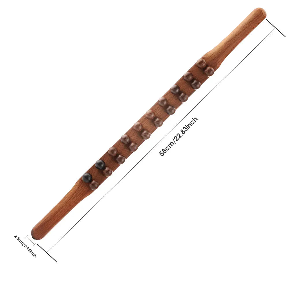 Wooden Beads Back Massage Tool